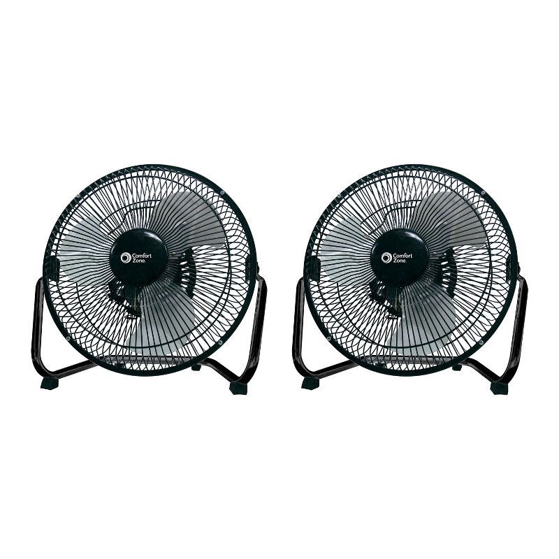 Comfort Zone Cradle Style 9 Inch 3 Speed Portable High Velocity Air Cooling Floor Fan w/ 180 Degr... | Target