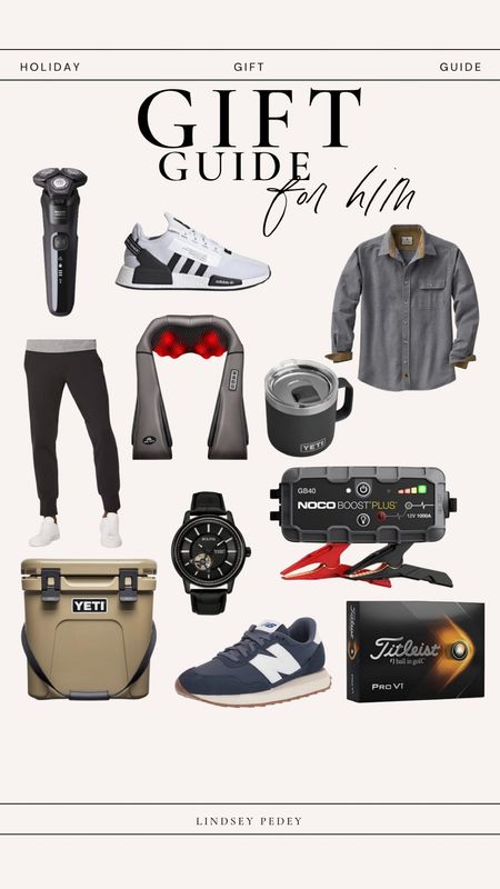 Gifts for him! Most of this is on sale for Black Friday too! 

Gifts for him, gifts for men, joggers, jacket, massager, golf, sneakers, yeti, cooler, watch, battery charger, gifts for dad, gift guide 

#LTKmens #LTKCyberweek #LTKGiftGuide