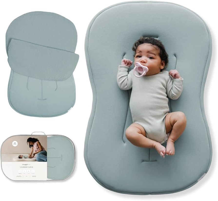 snuggle me\u00ae Baby Lounger Curve - Premium Organic Cotton with Foam Core, Machine-Washable Cov... | Amazon (US)