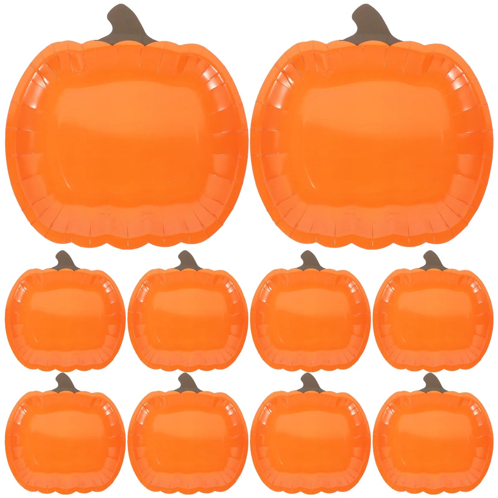 10pcs Halloween Pumpkin Paper Plates Disposable Pumpkin Plates Party Dessert Plates Party Supplie... | Walmart (US)