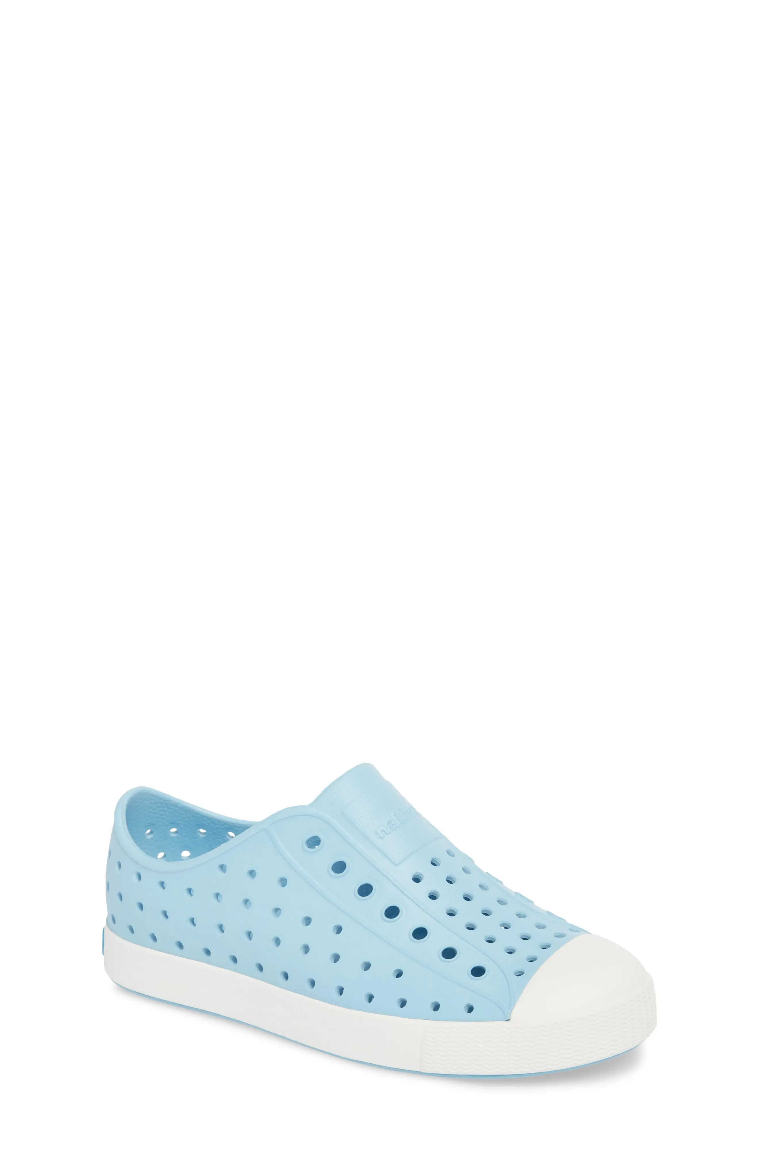 Native Shoes Jefferson Water Friendly Slip-On Vegan Sneaker in Sky Blue/Shell White at Nordstrom, Si | Nordstrom