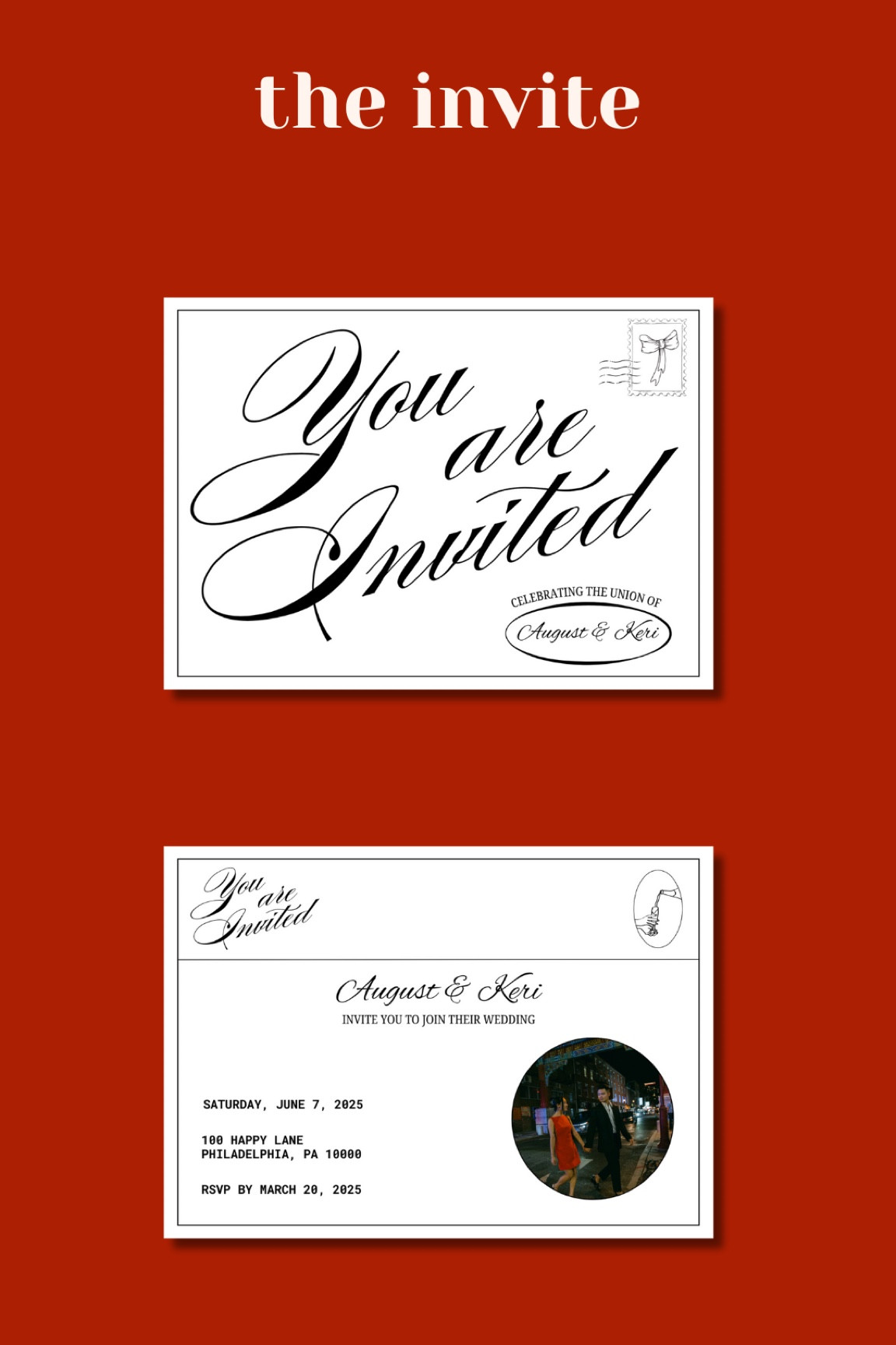 Vintage inspired post card wedding invite  canva template - chic and aesthetic wedding invitations from Etsy #wedding #bridal #weddinginvite  

#LTKWedding #LTKHome #LTKSeasonal