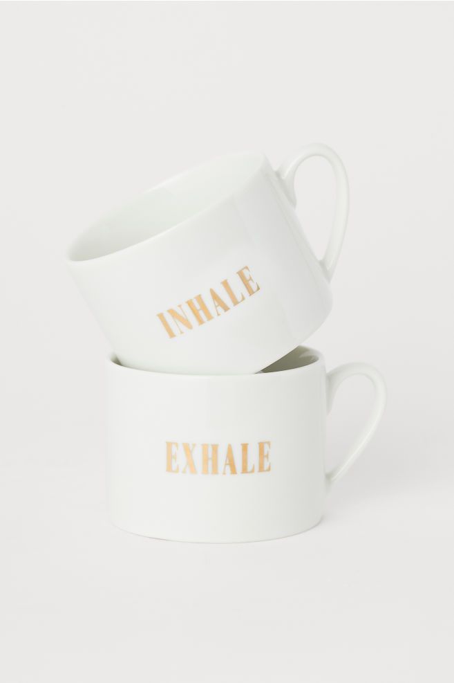 2-pack Porcelain Cups | H&M (US + CA)