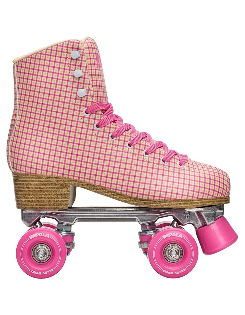 IMPALA ROLLERSKATES Pink Tartan Quad Skates | Tillys