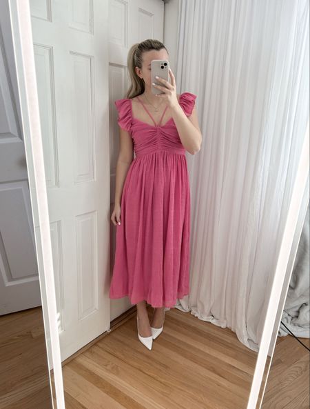 Wearing size small🩷 Valentine’s Day outfit, wedding guest dress, vacation outfit, dress, date night outfit, Easter dress, spring outfits, spring dress, vacation dress

#LTKSpringSale #LTKMostLoved #LTKstyletip