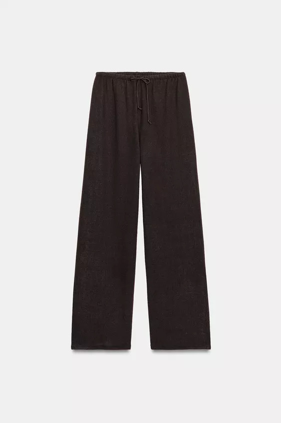 RUSTIC WIDE-LEG TROUSERS | Zara UK