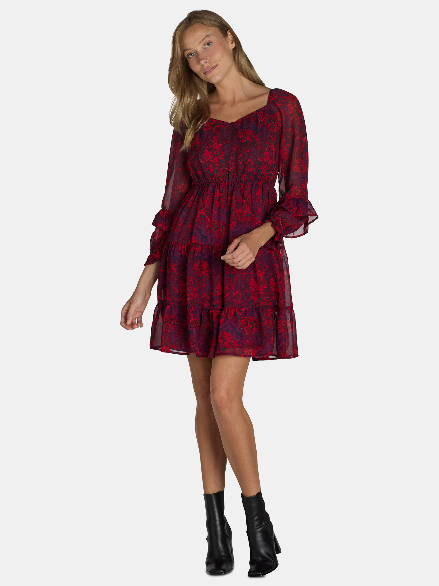 The Pioneer Woman Ruffle Mini Dress, Sizes S-3X, Women's and Women’s Plus | Walmart (US)