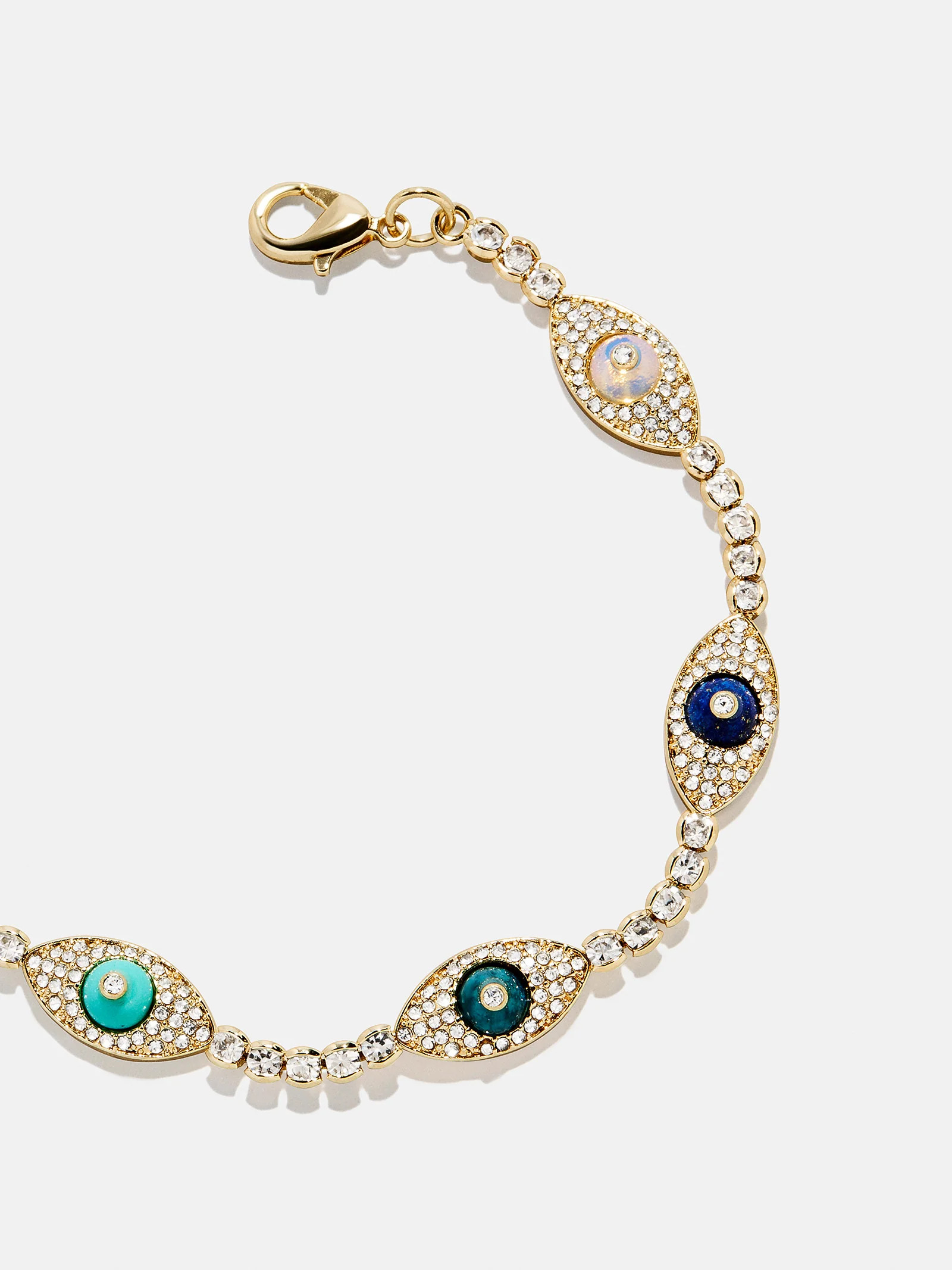 Iris Evil Eye Tennis Bracelet - Gold/Blue | BaubleBar