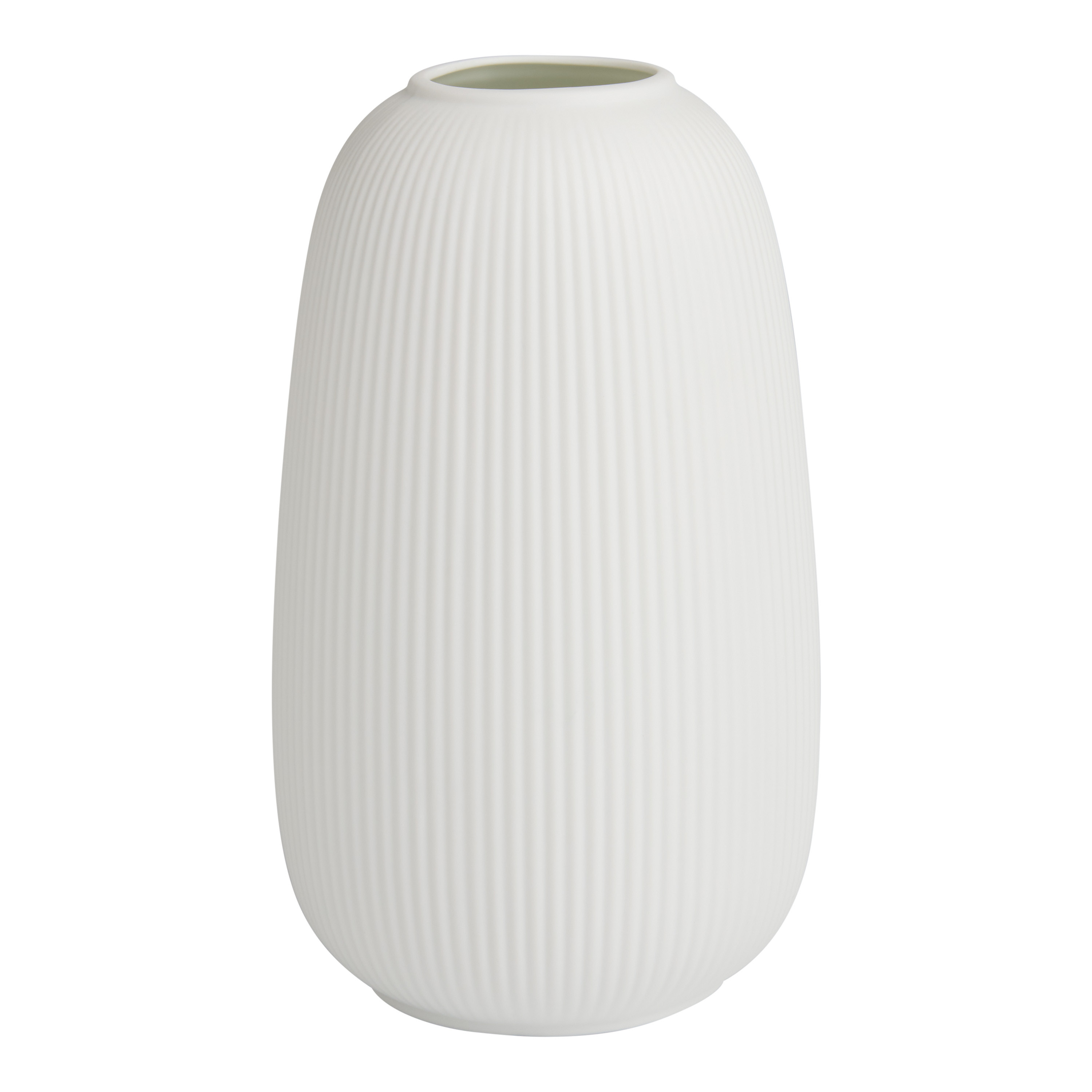 White Ceramic Fluted Vase | World Market