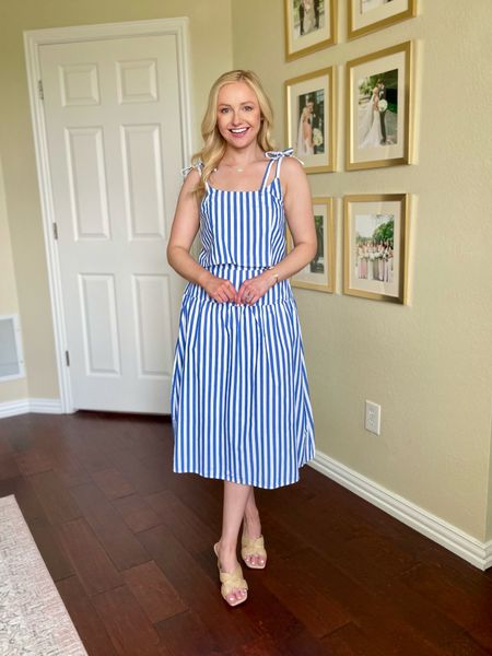 Wearing an XS in both top and skirt | summer outfit, vacation outfit, matching set, old navy, blue and white stripes, coastal grandmother 

#LTKSeasonal #LTKStyleTip #LTKFindsUnder50