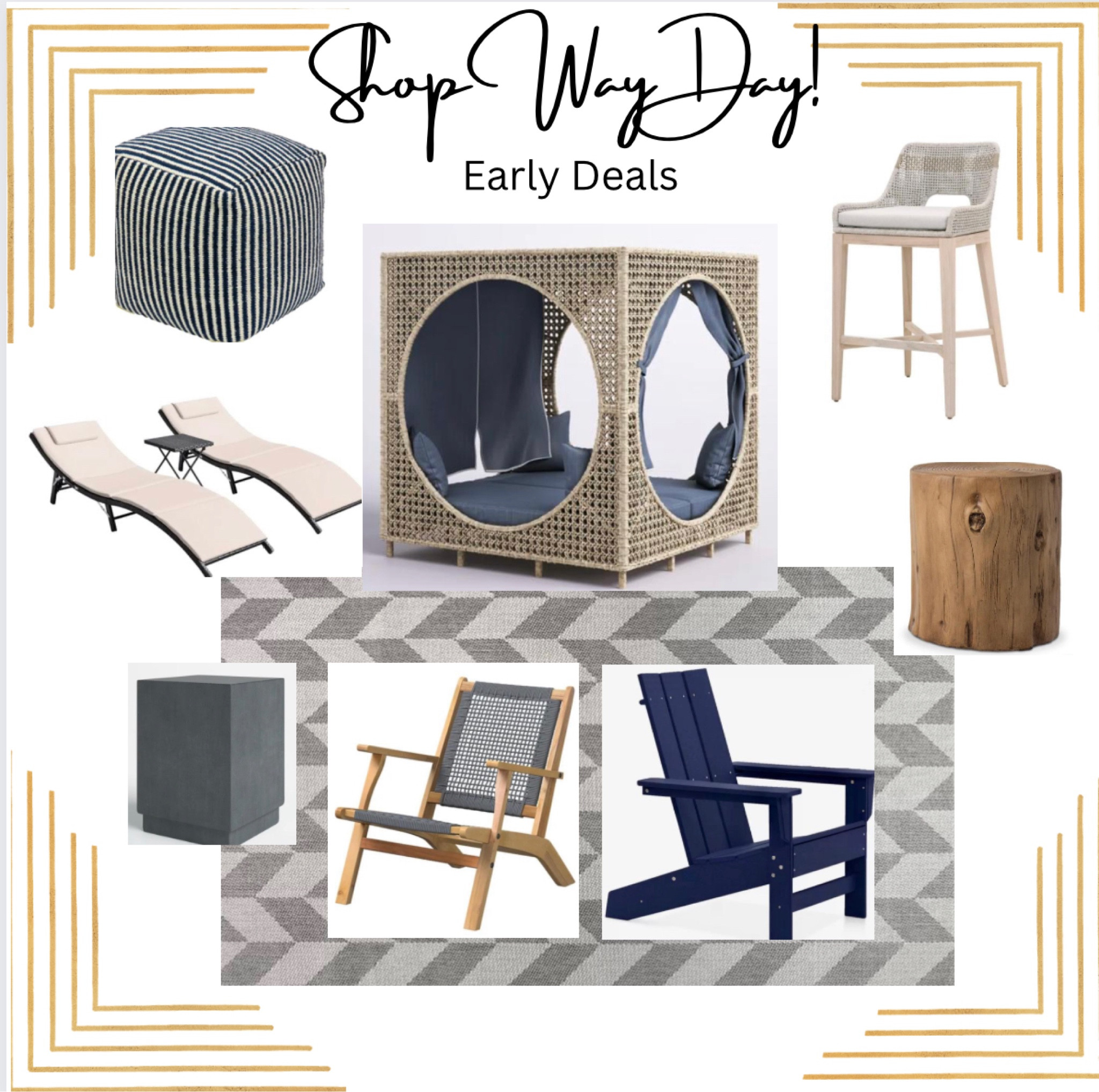 Way Day Early Deals! Shop them here and get a jump start on getting some absolute steals. How gorgeous is this cabana?! Sure to sell out, so scoop it up for your patio, deck, or pool. Lots of great comfy chair options for around your firepit here and beautiful accent tables to tie everything together. Don’t forget an outdoor accent rug to anchor your pieces. Add some new loungers to your pool or deck and bar stools for your outdoor bar area. More to come but these are a great start to Way Day. 
#wayday #sales #outdoors #outdoorentertaining #patio #porch #pool

#LTKhome #LTKsalealert #LTKSeasonal