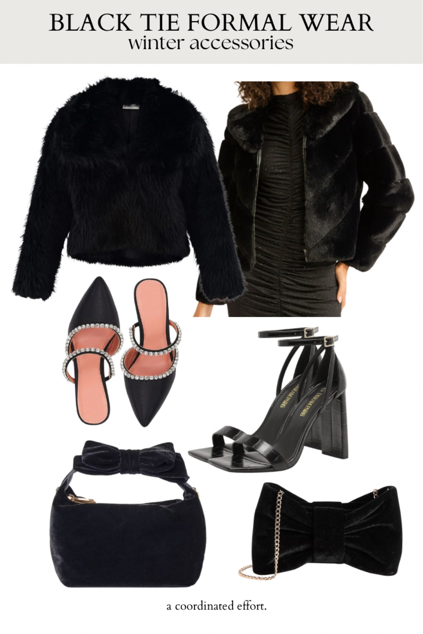 Don’t leave the house without a coat! As you’re prepping for holiday party outfits, don’t forget the winter accessories to complete your outfit 🖤
.
Formal coat 
Black tie accessories
Black faux fur coat
Black heels
Pointed toe heels
Black formal clutch  

#LTKHoliday #LTKGiftGuide #LTKSeasonal