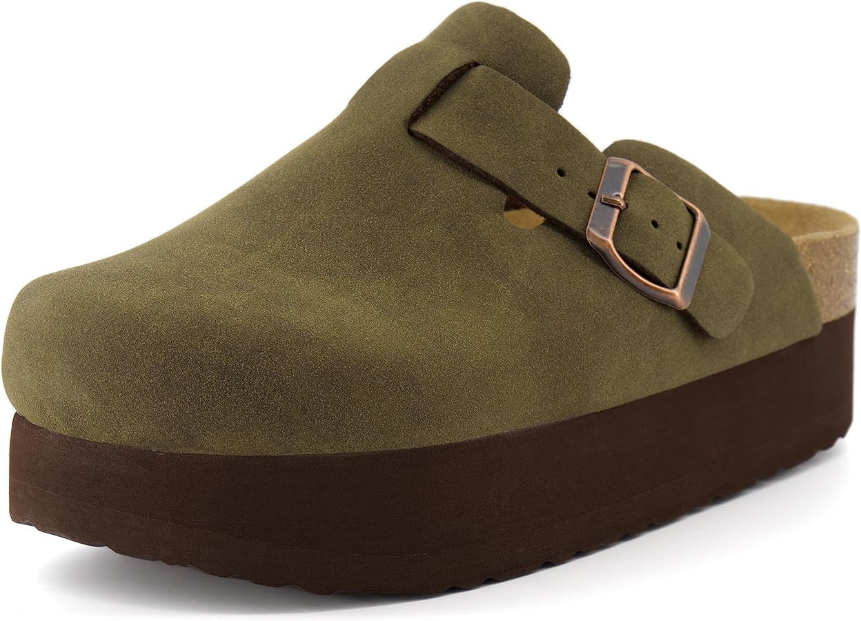 CUSHIONAIRE Women's Loom Cork Footbed Platform Clog with +Comfort, Wide Widths Available | Amazon (US)
