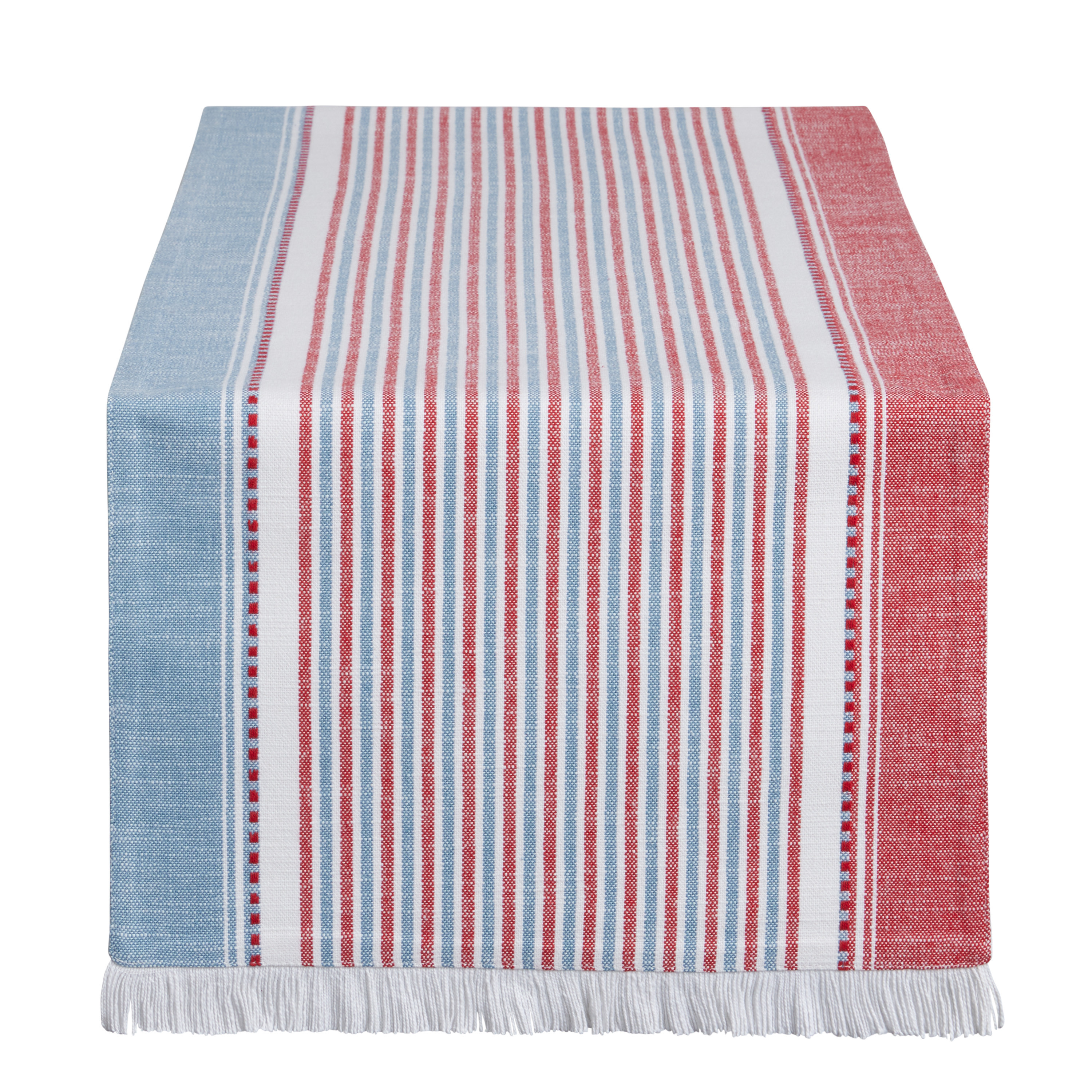 Red, White and Blue Woven Stripe Table Runner | World Market