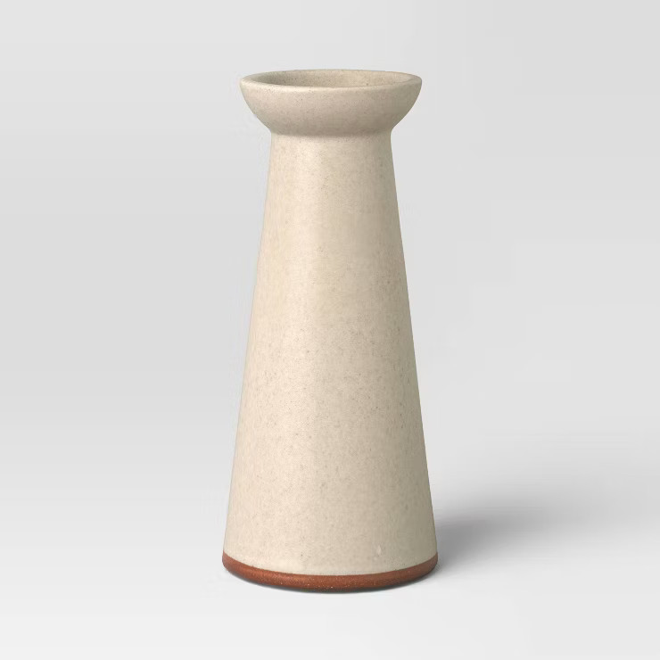 Medium Ceramic Taper Candle Holder Cream - Threshold™ | Target