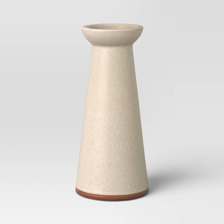 Medium Ceramic Taper Candle Holder Cream - Threshold&#8482; | Target
