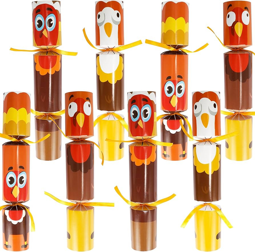 JOYIN 8 PACK Thanksgiving Non-Snap Party Favor, Turkey Style Thanksgiving Party Games for Fall Ho... | Amazon (US)
