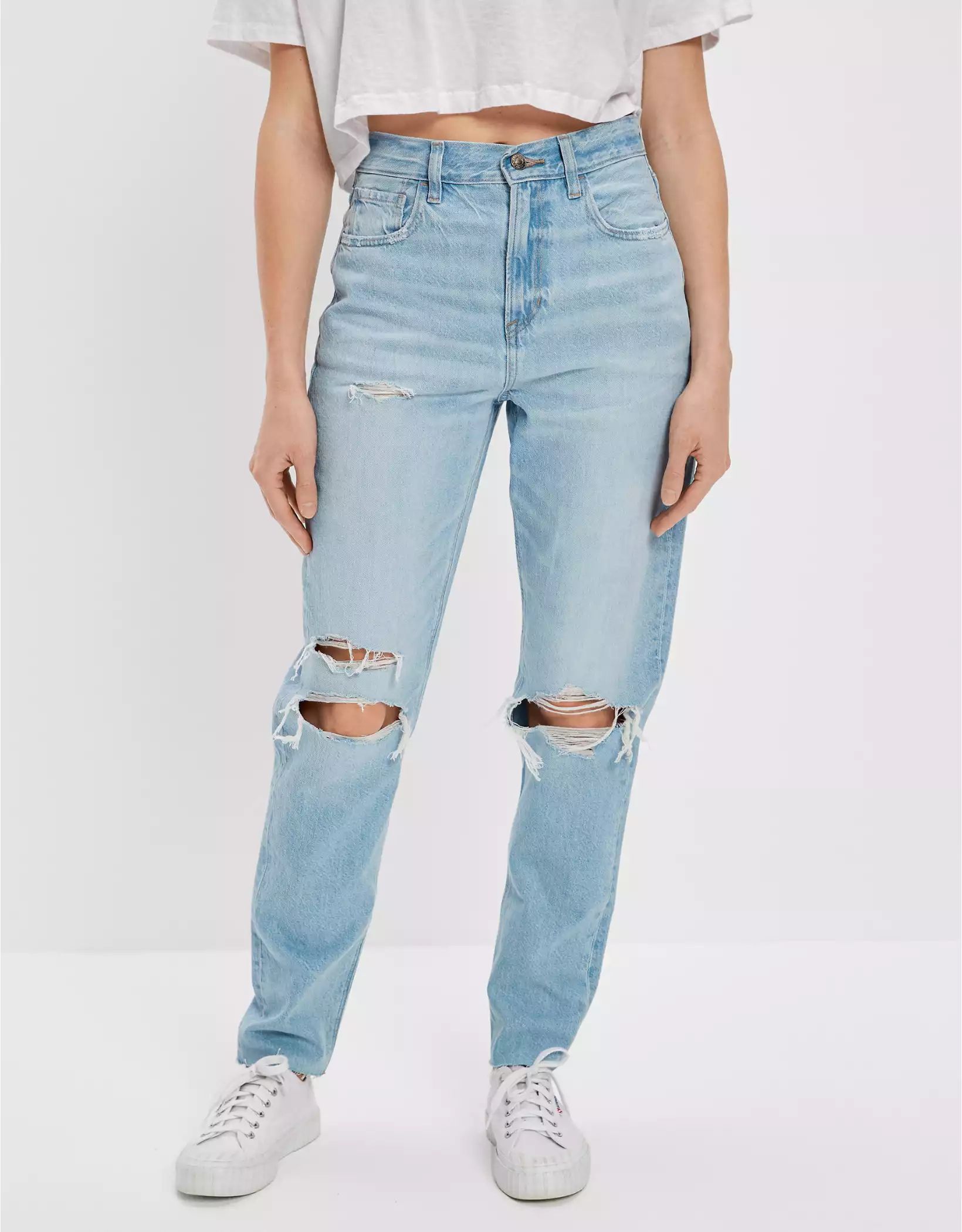 AE x The Jeans Redesign Ripped Mom Jean | American Eagle Outfitters (US & CA)