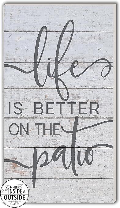 Kindred Hearts Life is Better Patio Indoor/Outdoor Sign, 11" x 20", Multicolor | Amazon (US)