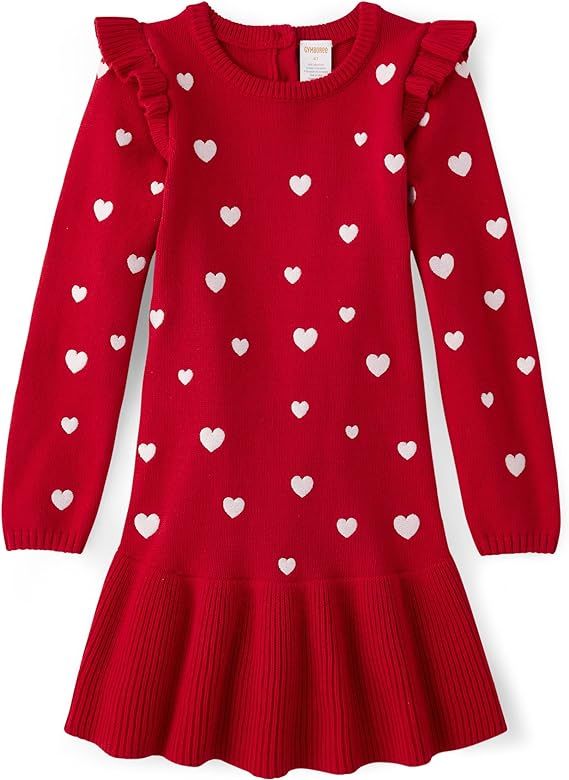 Gymboree,and Toddler Long Sleeve Sweater Dresses,Red Hearts,7 | Amazon (US)