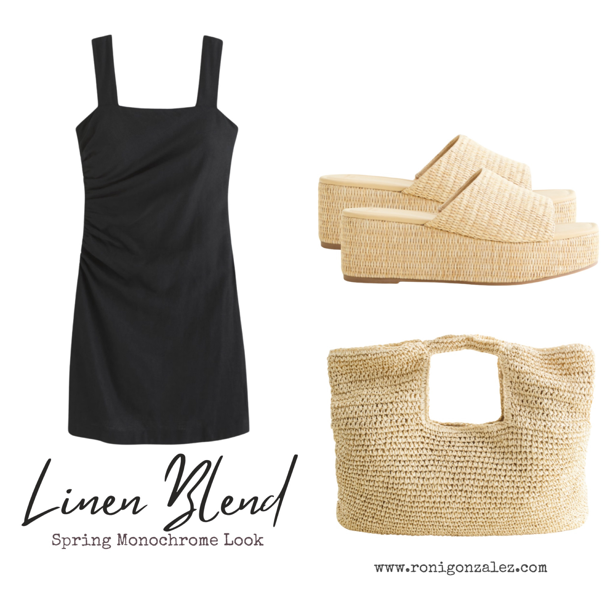 Spring Linen-Blend Square Neck Mini Dress | Abercrombie & Fitch | Spring Look |Straw Platform Sandals | Oversized Straw Bag

#LTKSeasonal #LTKSpringSale #LTKstyletip
