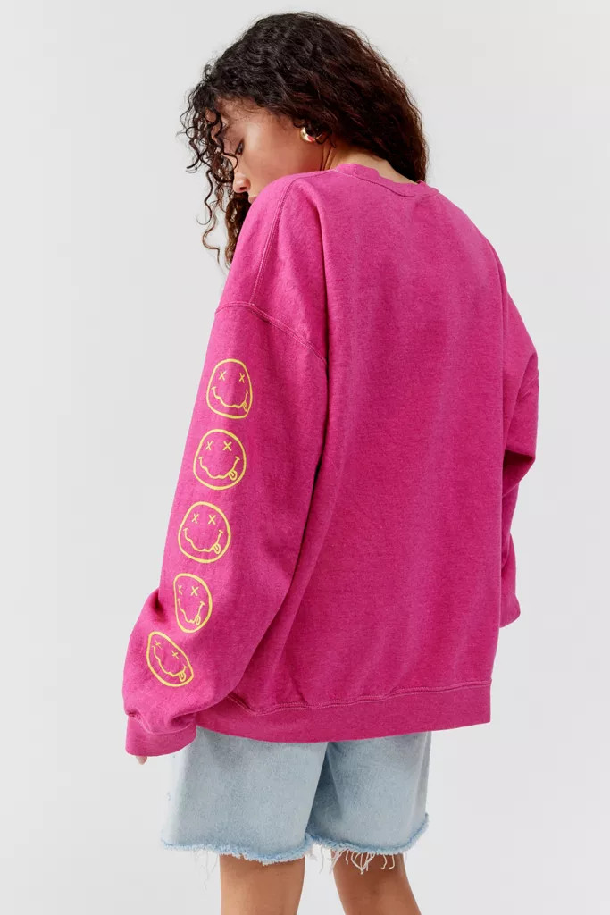 Nirvana Smile Overdyed Sweatshirt | Urban Outfitters (US and RoW)