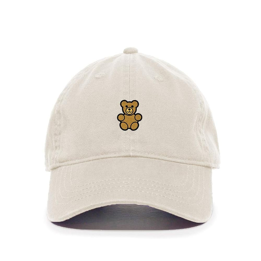 Teddy Bear Baseball Cap Embroidered Cotton Adjustable Dad Hat | Amazon (US)
