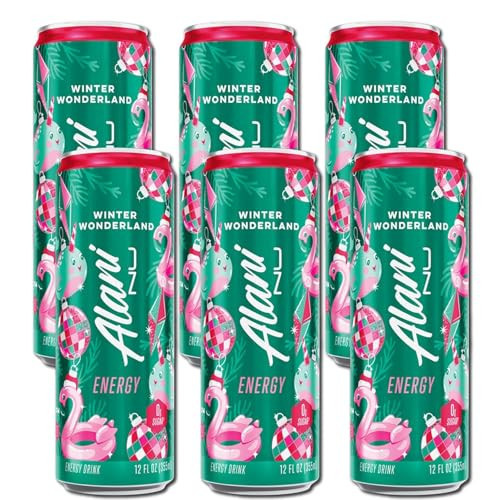 Alani Energy Drinks Winter Wonderland Sugar Free, Low Calorie, Alani Winter Wonderland Energy Drink 12 Fl Oz (6 pack) | Amazon (US)