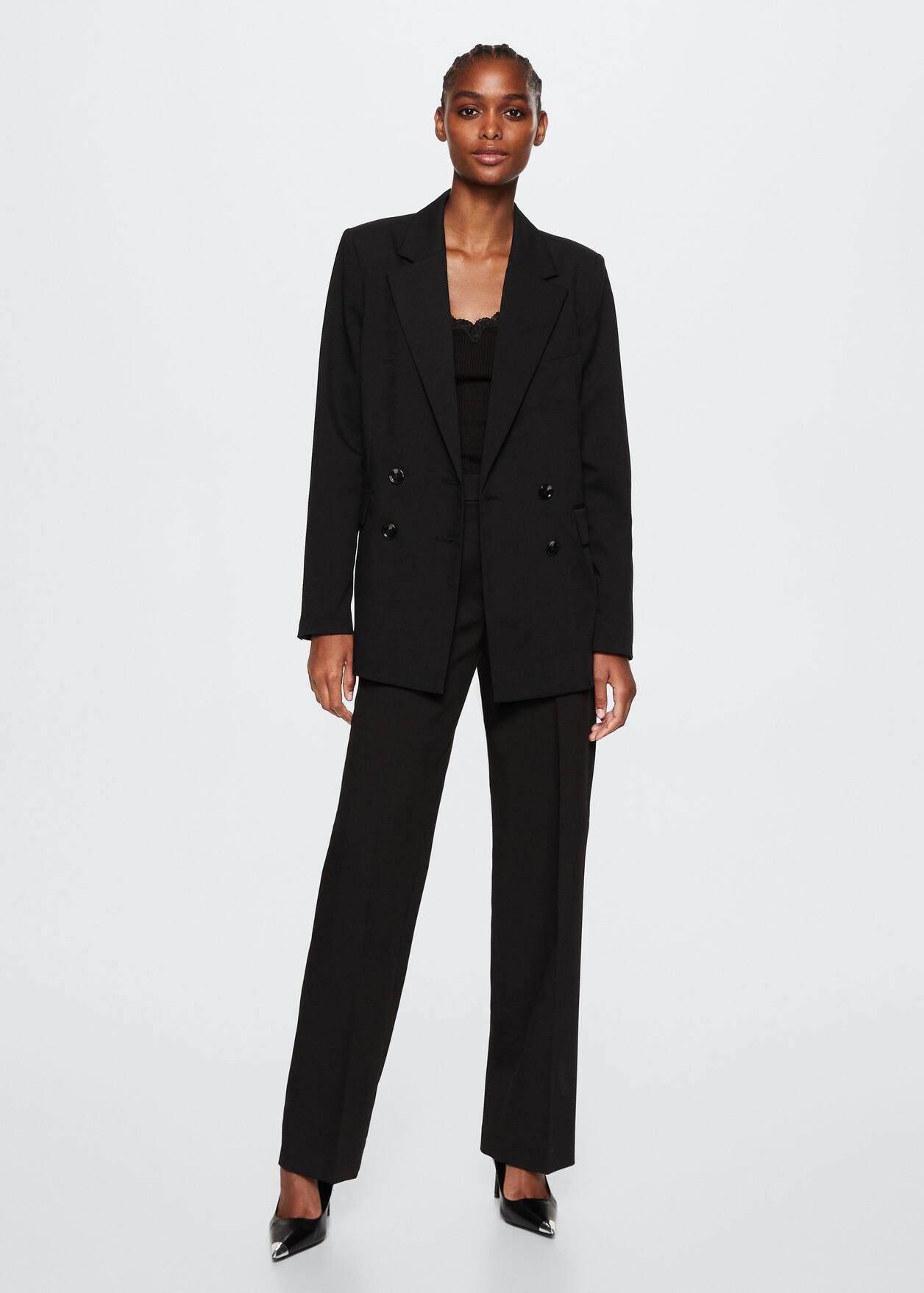 Double-breasted blazer -  Women | Mango USA | MANGO (US)