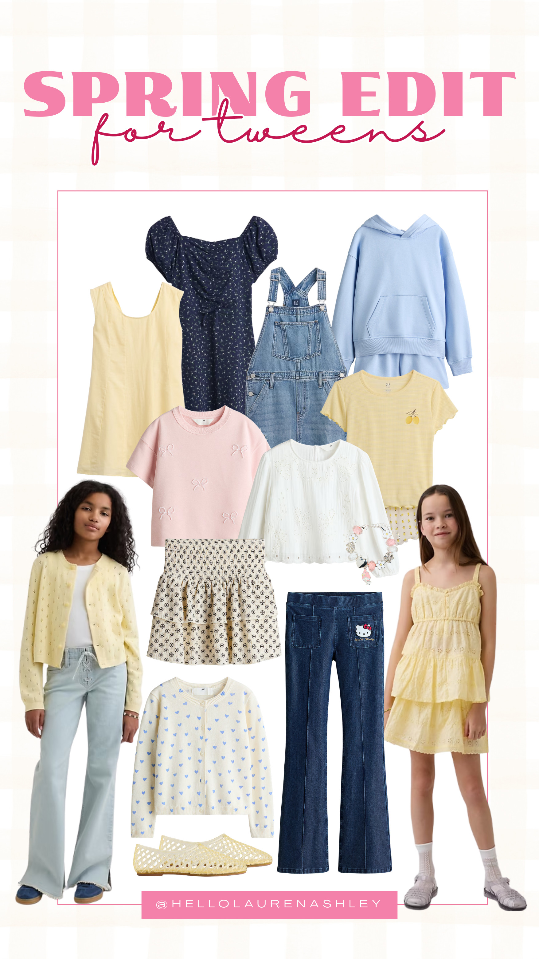 Spring outfit ideas for tweens! So many cute finds like dresses, denim overalls, skirts, hoodies and everyday tops that are perfect for school and spring activities. Loving the soft colors and easy spring styles! 

 #LTKmomlife #LTKSeasonal #LTKKids