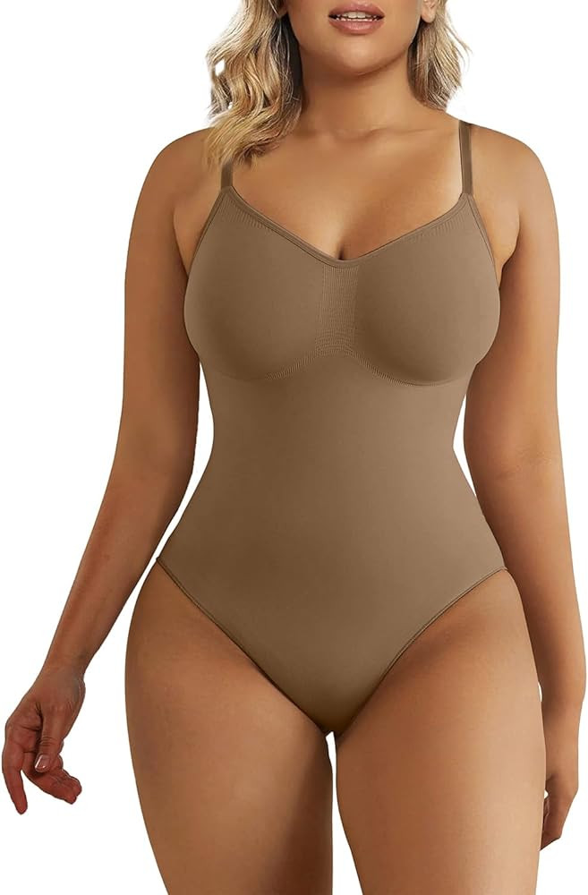 SHAPERX Women's Shapewear Bodysuit Tummy Control Body Shaper Seamless Sculpting Snatched Waist Bo... | Amazon (US)