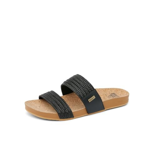 REEF Vista Braid 2 Womens Sandal Black-Cork 8 | Amazon (US)