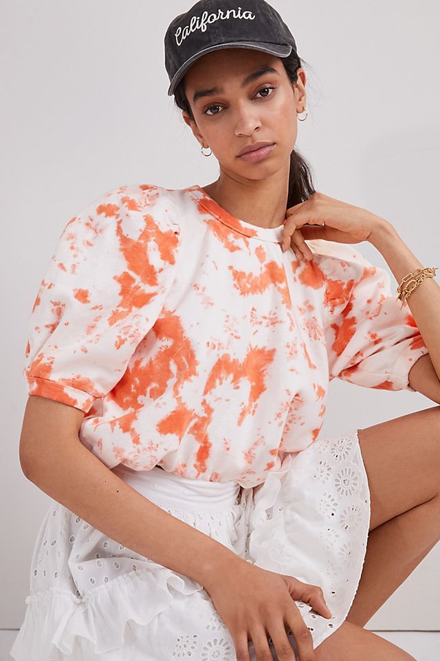 Clare V. Naranja Puff-Sleeved Pullover | Anthropologie (US)