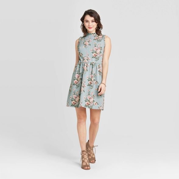 Women's Floral Print Sleeveless Knit Skater Dress - Xhilaration™ | Target