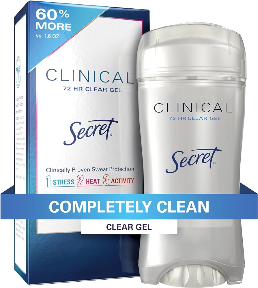 Secret Clinical Strength Antiperspirant and Deodorant for Women, 3X Stress Sweat Protection, PH B... | Amazon (US)