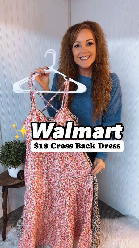 $18 Walmart Time and Tru Women's Cross Back Dress with Tiered Skirt, Sizes XS-XXXL / wedding guest dress / Mother’s Day dress / graduation dress / summer dress / baby shower dress / brunch / wedding shower dress / affordable fashion 

Wearing size small in this dress and small in both cardigans. All are TTS. 

#LTKover40 #LTKwedding #LTKfindsunder50