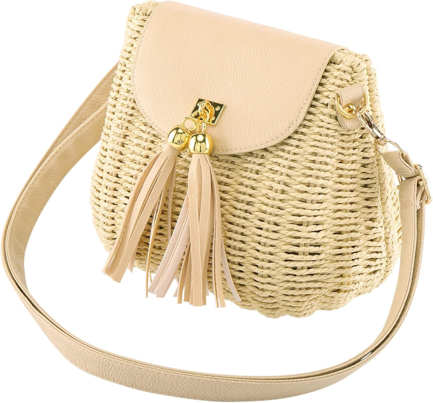 Ayliss Women Straw Crossbody Handbag Clutch Straw Shoulder Handbag Purse Rattan Summer Beach Wove... | Amazon (US)
