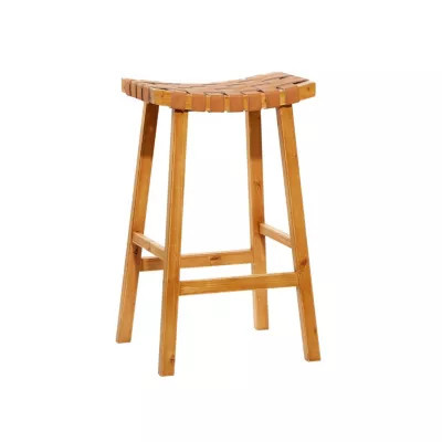 Monroe Lane Rustic Wood Bar Stool, Brown | Belk