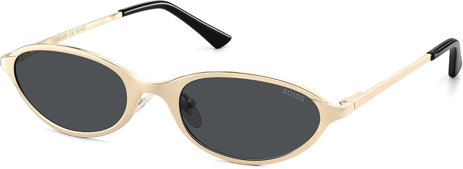 SOJOS Small Narrow Trendy Oval Cat Eye Polarized Sunglasses SJ1287N | Amazon (US)