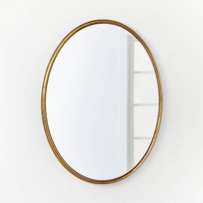 26" x 36" Oval Shape Antique Mirror Brass - Threshold™ designed with Studio McGee | Target