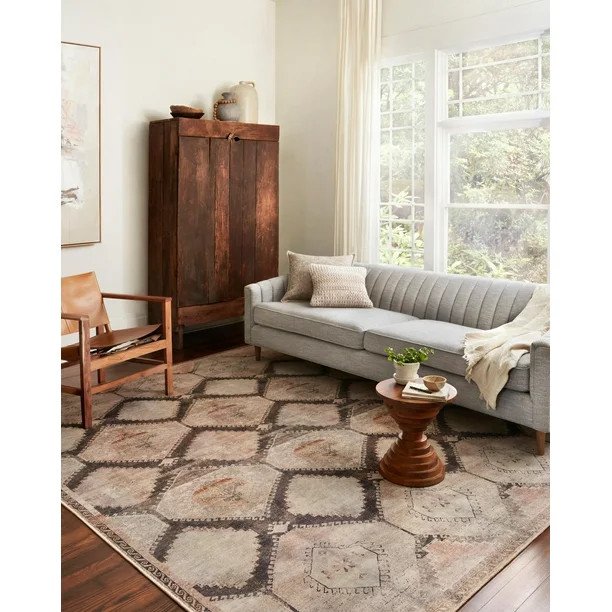 Loloi II Wynter WYN-08 Geometric Graphite / Blush Area Rug 8'-6" x 11'-6" | Walmart (US)