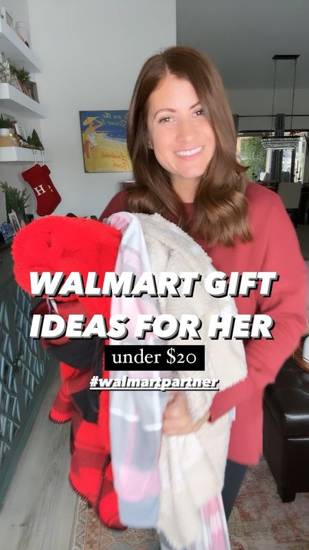 #walmartpartner Partnering with Walmart to share some super cute gifting ideas under $20 for the fashion lover in your life! Loving all four of these affordable options for her! @walmart 

🎁Follow along for more affordable gifting ideas and more! 

Wearing: 
Red fleece pullover: $10 large 
Buffalo plaid wrap: $16, one size 
Fuzzy cardigan: $18 size small 
Pajama set: $20 small

Linked a few other affordable fashion gifting ideas below all under $30

#LTKSeasonal #LTKGiftGuide #LTKHoliday