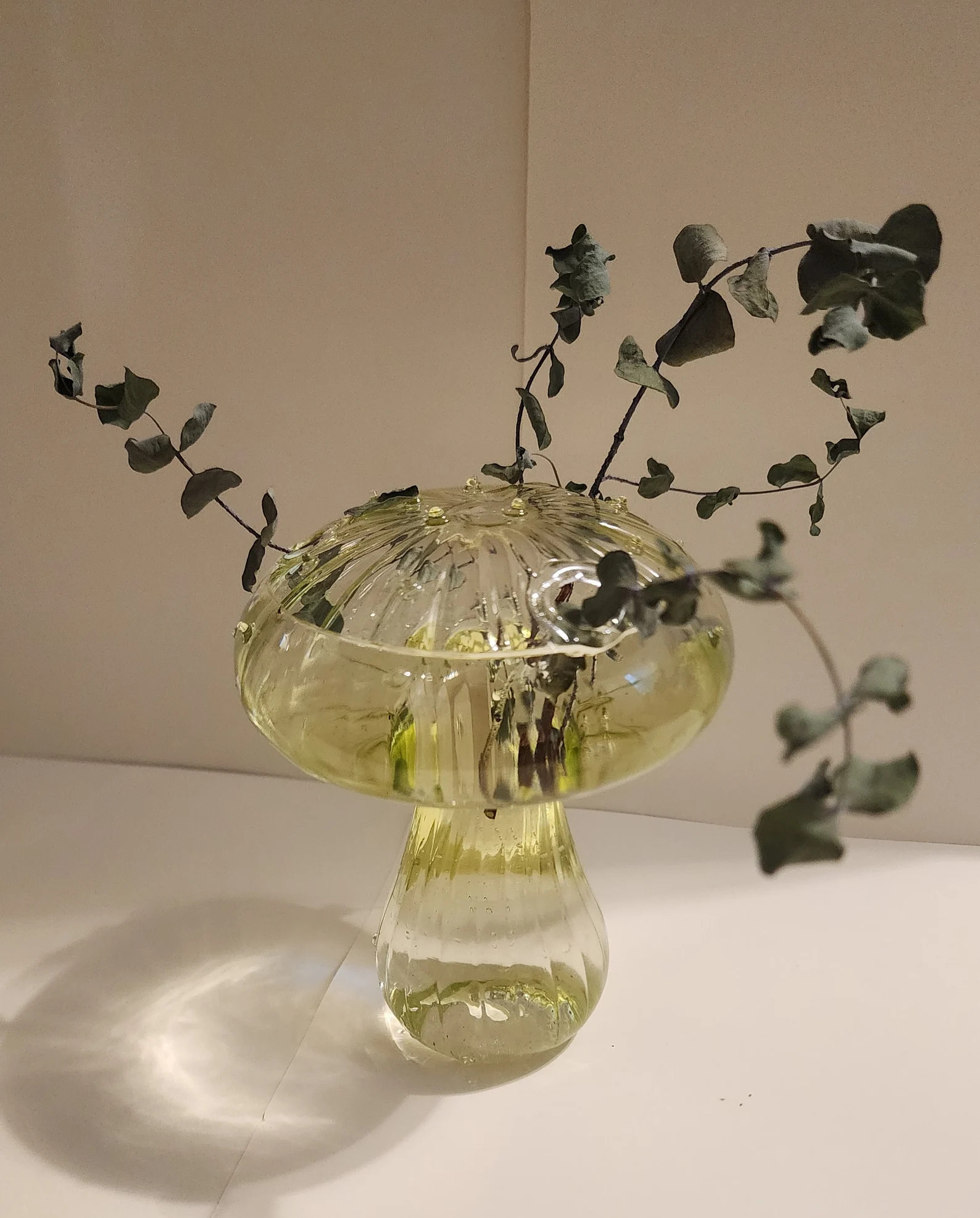 Light Green Glass Mushroom Vases | Etsy (US)