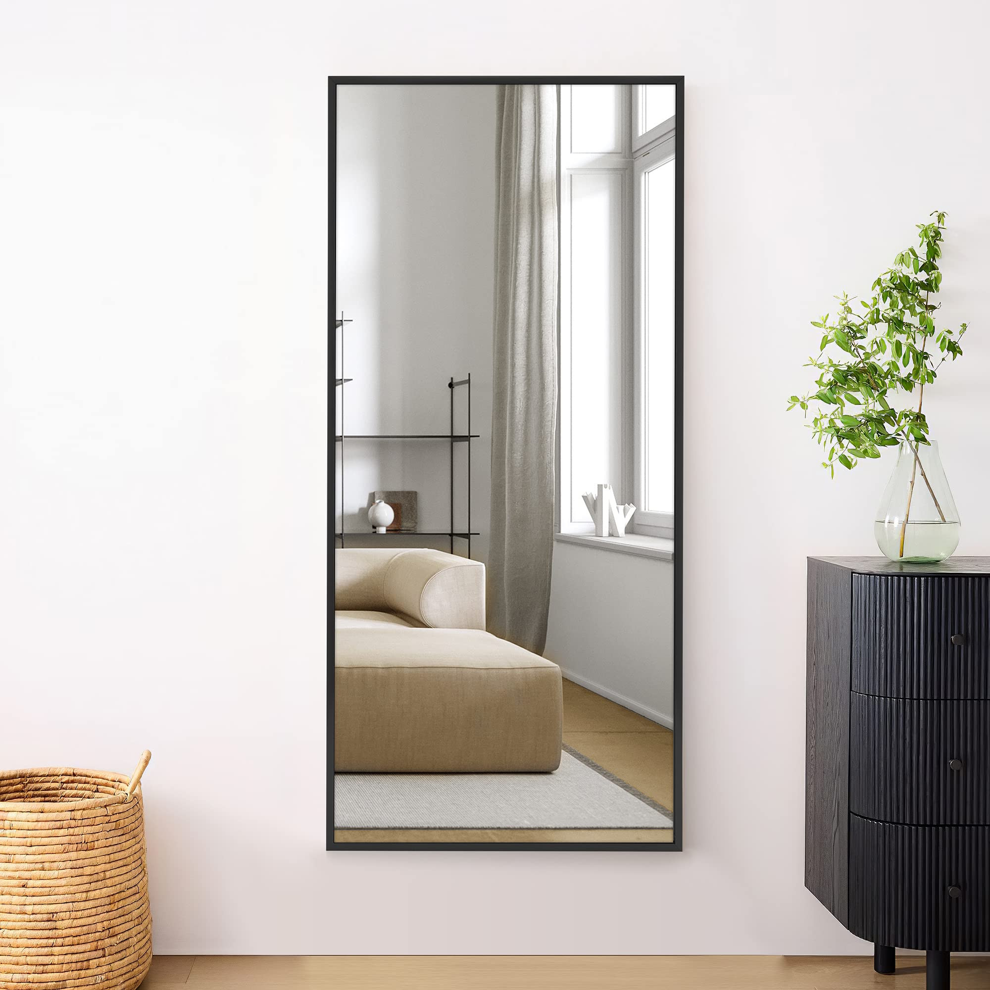 MIRUO Full Length Wall / Floor Mirror - Dressing / Make Up Mirror for Bathroom / Bedroom / Living... | Amazon (US)