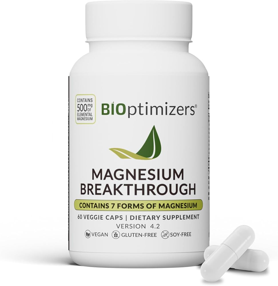 BIOptimizers Magnesium Breakthrough Supplement with 500mg - 7 Forms of Magnesium: Glycinate, Mala... | Amazon (US)