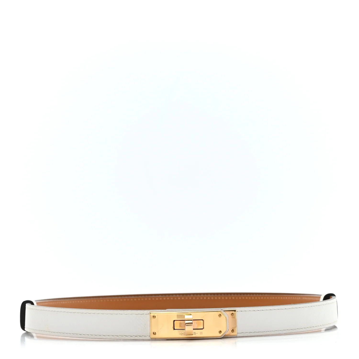 Epsom Kelly Belt White | FASHIONPHILE (US)