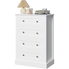 FACBOTALL 4 Drawer Dresser, Small White Dresser with 4 Drawers, Chest of Drawers Hallway Living R... | Amazon (US)