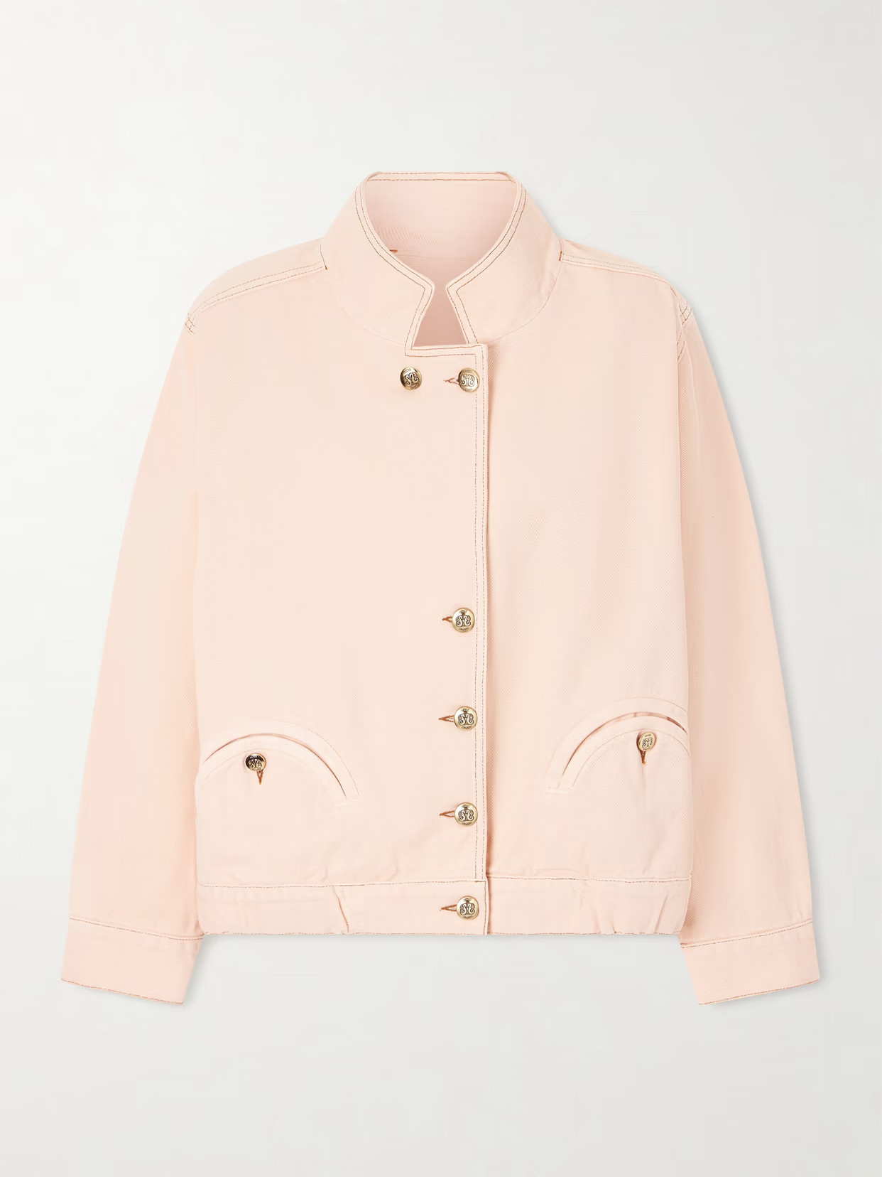 BLAZÉ Milano - Cleo Denim Jacket - Pink | NET-A-PORTER (US)
