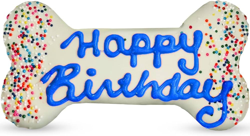 Dogs Deserve It Happy Birthday Dog Bone | Molasses Based Recipe with Human Grade Ingredients Whea... | Amazon (US)