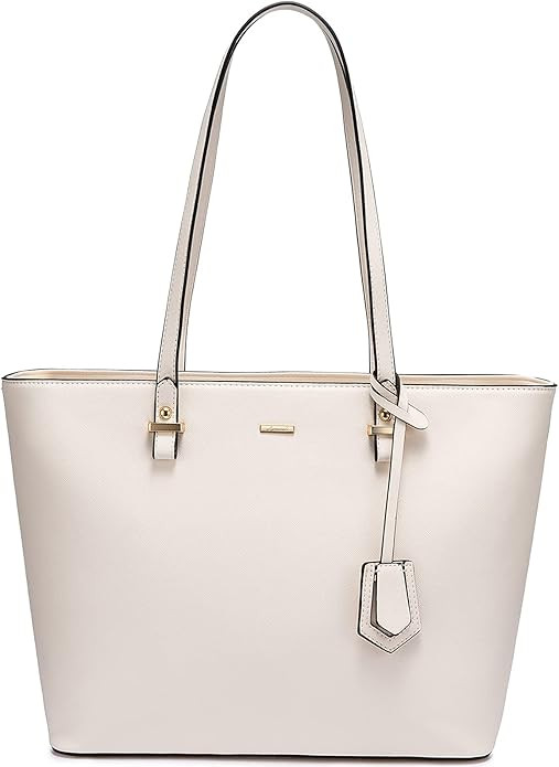 Amazon.com: Handbags for Women Large Purses Faux Leather Tote Bag School Shoulder Bag with Extern... | Amazon (US)